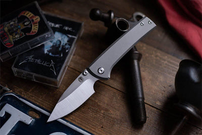 Chaves Scapegoat Street Frame Lock Folding Knife Smooth Ti Handles (3.50" Bohler M390) ST/SG/SWTI/BF - NORTH RIVER OUTDOORS