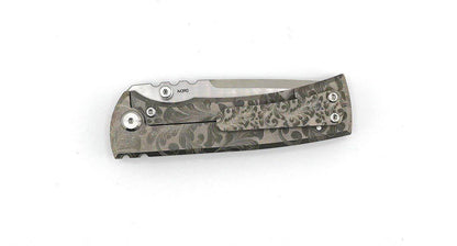 Custom Chaves Redencion Street Floral Titanium Drop Point Knife (3.25" Satin) (Engraved) - NORTH RIVER OUTDOORS