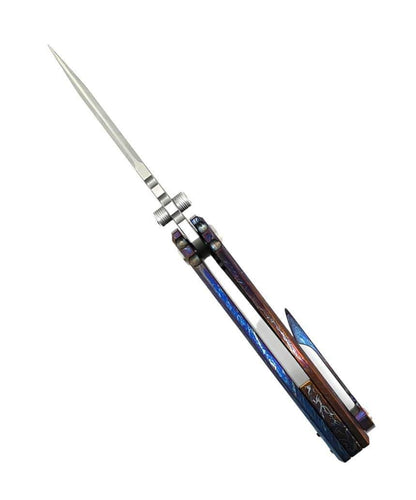 Custom Chaves Redencion Street Titanium Drop-Point Knife "LightningStrike" - NORTH RIVER OUTDOORS