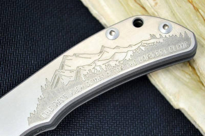 Chris Reeve Custom Impinda Blade Show Knife Titanium “The Climb” - NORTH RIVER OUTDOORS
