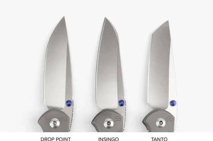 Chris Reeve Large Inkosi CPM-MagnaCut Knife Double Blue Lugs Titanium Handles - NORTH RIVER OUTDOORS