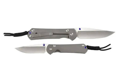 Chris Reeve Large Sebenza 31 Folding Knife 3.61" CPM-MagnaCut Stonewashed Blade Sandblasted Titanium Handles Frame Lock - NORTH RIVER OUTDOORS