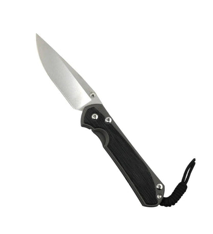 Chris Reeve Large Sebenza 31 Folding Knife 3.61" CPM-MagnaCut Stonewashed Blade Sandblasted Titanium Handles with Black Canvas Micarta Inlays L31-1200 - NORTH RIVER OUTDOORS