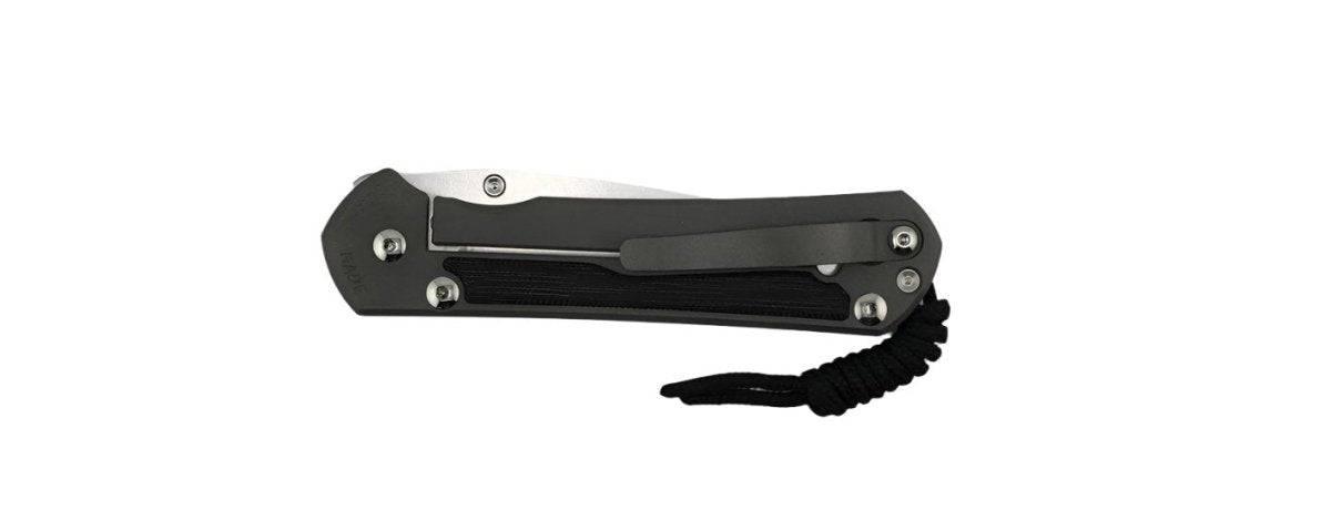 Chris Reeve Large Sebenza 31 Folding Knife 3.61" CPM-MagnaCut Stonewashed Blade Sandblasted Titanium Handles with Black Canvas Micarta Inlays L31-1200 - NORTH RIVER OUTDOORS