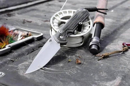 Chris Reeves Small Sebenza 31 Black Canvas Micarta - NORTH RIVER OUTDOORS