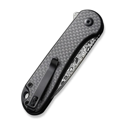 CIVIVI Knives Elementum Flipper Knife 2.96" Damascus, Carbon Fiber CIVC907DS - NORTH RIVER OUTDOORS