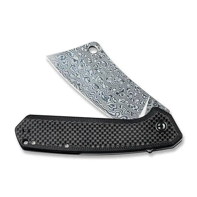 Civivi Mastodon Liner Lock Black G-10 / CF (3.8" Damascus) C2012DS-1 - NORTH RIVER OUTDOORS