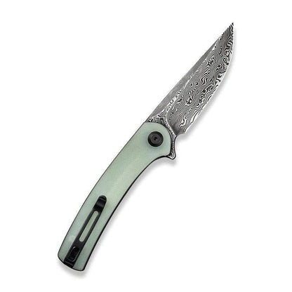 CIVIVI Mini Asticus Flipper Knife 3.25" Damascus, Jade Green - NORTH RIVER OUTDOORS