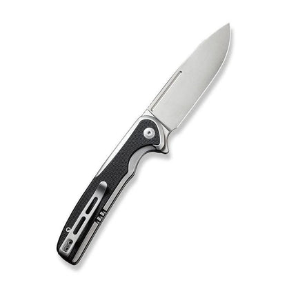 CIVIVI Voltaic Flipper Knife 3.48" Bead Blasted Drop Point Blade Stainless Handles Black G10 Inlays - NORTH RIVER OUTDOORS
