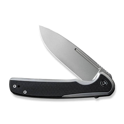 CIVIVI Voltaic Flipper Knife 3.48" Bead Blasted Drop Point Blade Stainless Handles Black G10 Inlays - NORTH RIVER OUTDOORS