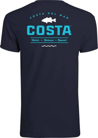 Costa Topwater Short Sleeve T Shirt (Navy) - NORTH RIVER OUTDOORS
