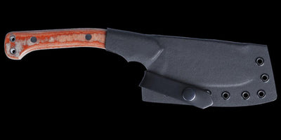 CRKT 2014 Razel Nax Fixed Blade Knife 4.29" 1075 Black Hammered Finish Chisel Blade, Brown Resin Infused Fiber Handles - NORTH RIVER OUTDOORS