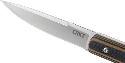 CRKT 2382 Biwa Fixed Blade Neck Knife 3.018" Satin Drop Point G10 Handles Sheath - NORTH RIVER OUTDOORS