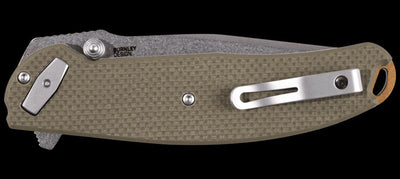 CRKT 2471 Butte Deadbolt Lock Assisted Flipper Knife 3.36" D2 Stonewashed G10 - NORTH RIVER OUTDOORS