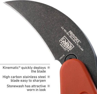 CRKT 4041 Kinematic Provoke Folding Karambit 2.47" Black Stonewashed Plain Blade - NORTH RIVER OUTDOORS