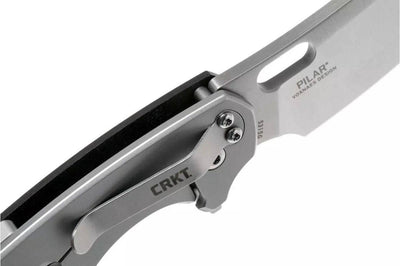 CRKT 5315G Jesper Vox Pilar Large Flipper Knife 2.669" Satin Plain Blade Black G10 - NORTH RIVER OUTDOORS