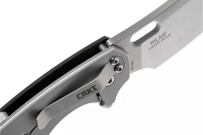 CRKT 5315G Jesper Vox Pilar Large Flipper Knife 2.669" Satin Plain Blade Black G10 - NORTH RIVER OUTDOORS