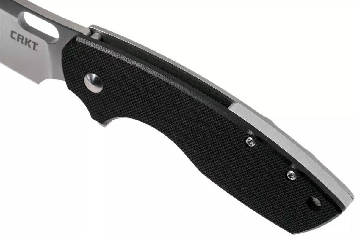 CRKT 5315G Jesper Vox Pilar Large Flipper Knife 2.669" Satin Plain Blade Black G10 - NORTH RIVER OUTDOORS