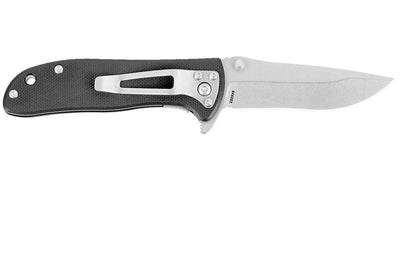 CRKT 6450D2 Drifter Liner Lock Flipper Knife 2.88" D2 Stonewashed Drop Point Black G10 - NORTH RIVER OUTDOORS