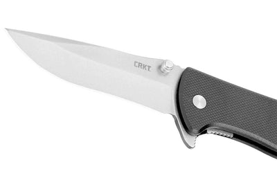 CRKT 6450D2 Drifter Liner Lock Flipper Knife 2.88" D2 Stonewashed Drop Point Black G10 - NORTH RIVER OUTDOORS