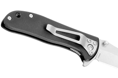 CRKT 6450D2 Drifter Liner Lock Flipper Knife 2.88" D2 Stonewashed Drop Point Black G10 - NORTH RIVER OUTDOORS