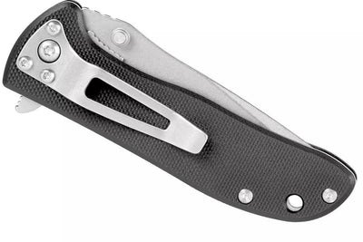 CRKT 6450D2 Drifter Liner Lock Flipper Knife 2.88" D2 Stonewashed Drop Point Black G10 - NORTH RIVER OUTDOORS
