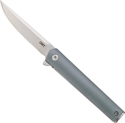 CRKT 7095 CEO Compact Gentleman's Flipper Knife 2.61" Satin Clip Point Blade Blue Handle - NORTH RIVER OUTDOORS