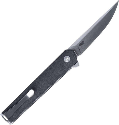 CRKT 7095KX CEO Compact Gentleman's Flipper Knife 2.61" Satin Clip Point Blade Black Handles - NORTH RIVER OUTDOORS
