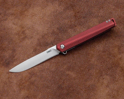 CRKT K820BXP Stylus Assisted Flipper Knife 3.18", Maroon Handles - NORTH RIVER OUTDOORS