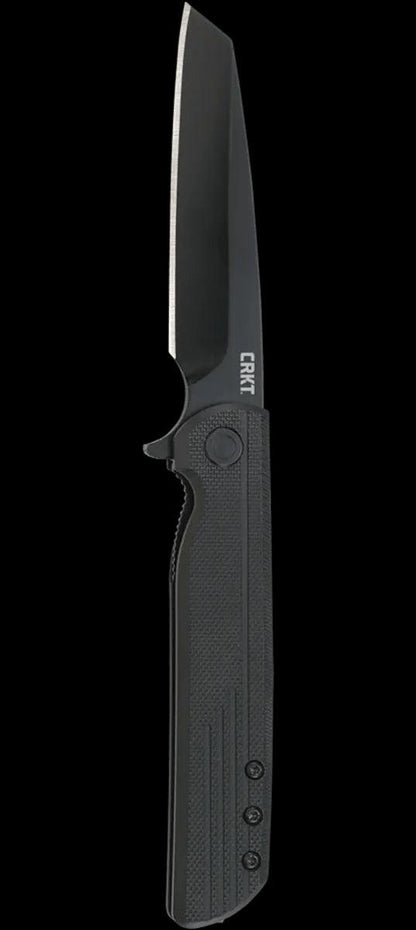 CRKT Matthew Lerch LCK + Blackout Assisted Flipper Knife 3.244" Black Reverse Tanto Blade - NORTH RIVER OUTDOORS