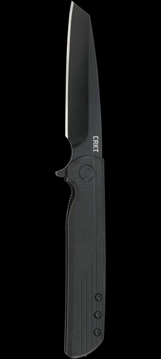 CRKT Matthew Lerch LCK + Blackout Assisted Flipper Knife 3.244" Black Reverse Tanto Blade - NORTH RIVER OUTDOORS