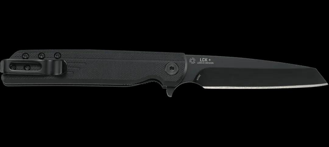 CRKT Matthew Lerch LCK + Blackout Assisted Flipper Knife 3.244" Black Reverse Tanto Blade - NORTH RIVER OUTDOORS