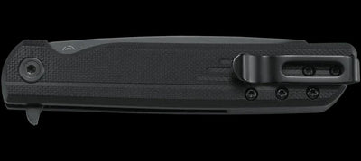 CRKT Matthew Lerch LCK + Blackout Assisted Flipper Knife 3.244" Black Reverse Tanto Blade - NORTH RIVER OUTDOORS