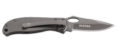CRKT Pazoda 2 Folding Knife 2.125" Plain Blade, Stainless Steel Handles - NORTH RIVER OUTDOORS