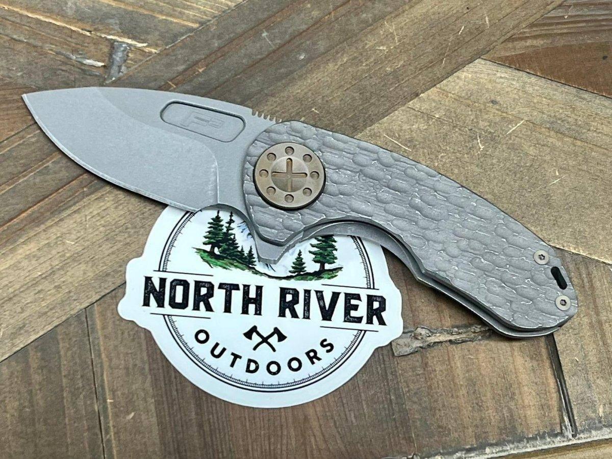 Curtiss F3 Compact Slicer Flipper FJ-Mill Handles SW MagnaCut Blasted Ti Bronze HW (USA) - NORTH RIVER OUTDOORS