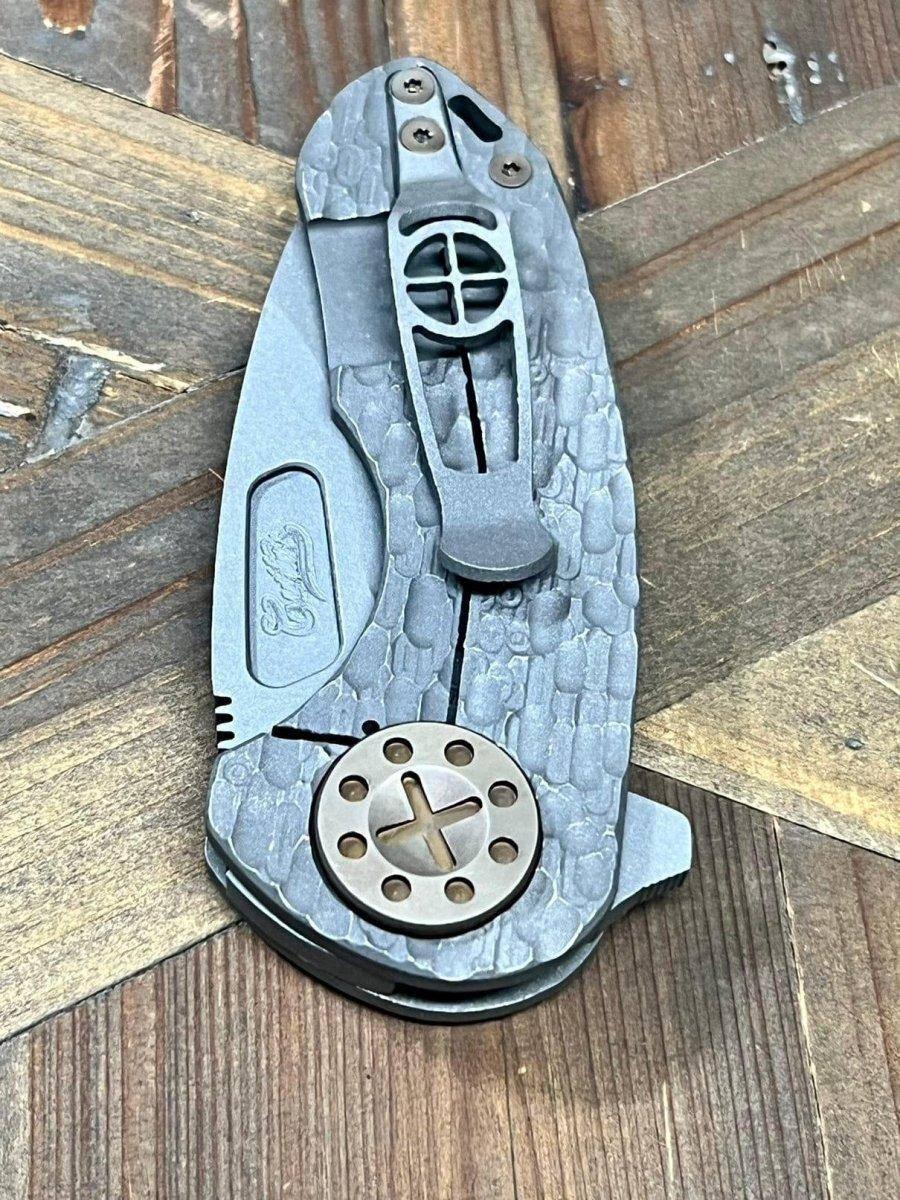 Curtiss F3 Compact Slicer Flipper FJ-Mill Handles SW MagnaCut Blasted Ti Bronze HW (USA) - NORTH RIVER OUTDOORS