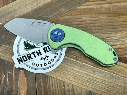 Curtiss F3 Compact Wharny Flipper Titanium Handles SW MagnaCut Blasted Blue (USA) - NORTH RIVER OUTDOORS