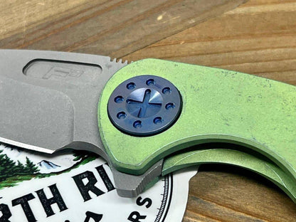Curtiss F3 Compact Wharny Flipper Titanium Handles SW MagnaCut Blasted Blue (USA) - NORTH RIVER OUTDOORS