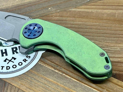 Curtiss F3 Compact Wharny Flipper Titanium Handles SW MagnaCut Blasted Blue (USA) - NORTH RIVER OUTDOORS