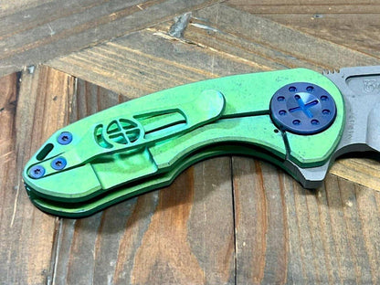 Curtiss F3 Compact Wharny Flipper Titanium Handles SW MagnaCut Blasted Blue (USA) - NORTH RIVER OUTDOORS