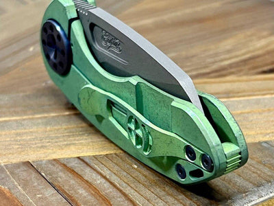 Curtiss F3 Compact Wharny Flipper Titanium Handles SW MagnaCut Blasted Blue (USA) - NORTH RIVER OUTDOORS