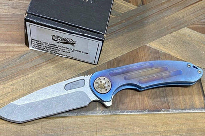 Curtiss F3 Large Spanto Flipper Slim MagnaCut Stonewash Ball Mill Ombre Bronze (USA) - NORTH RIVER OUTDOORS