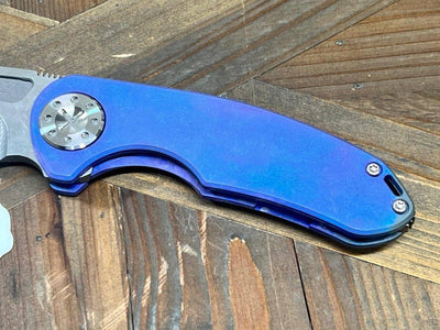 Curtiss F3 Med MagnaCut Slicer Non-Flipper Knife 3.25" "Blurple Monster" - NORTH RIVER OUTDOORS