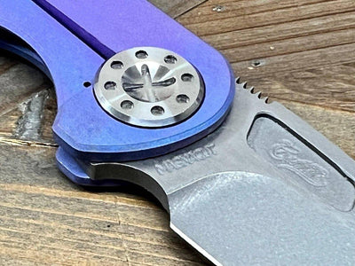 Curtiss F3 Med MagnaCut Slicer Non-Flipper Knife 3.25" "Blurple Monster" - NORTH RIVER OUTDOORS