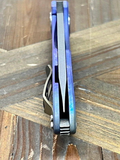Curtiss F3 Med MagnaCut Slicer Non-Flipper Knife 3.25" "Blurple Monster" - NORTH RIVER OUTDOORS