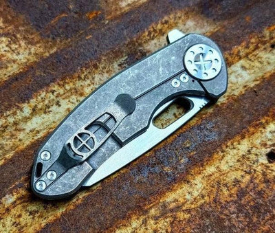 Curtiss F3 Medium Flipper Knife 3.25" CTS-XHP Wharncliffe - F3 Medium WH/FL - NORTH RIVER OUTDOORS