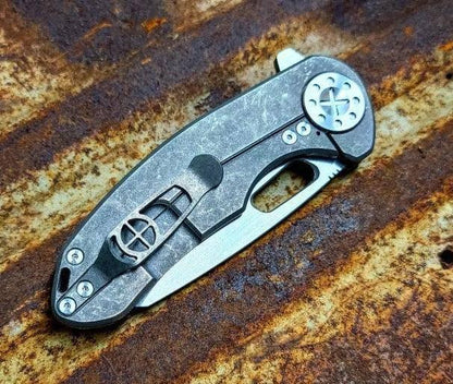 Curtiss F3 Medium Flipper Knife 3.25" CTS-XHP Wharncliffe - F3 Medium WH/FL - NORTH RIVER OUTDOORS