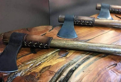 Throwing Tomahawk (Brass Inlay) with Leather Collar - NORTH RIVER OUTDOORS