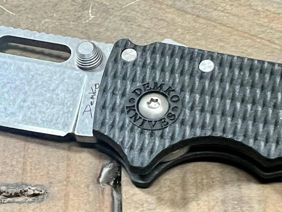 Demko AD 20.5 Shark Lock 205F12 Black Folding Knife AUS-10A Clip Point - NORTH RIVER OUTDOORS