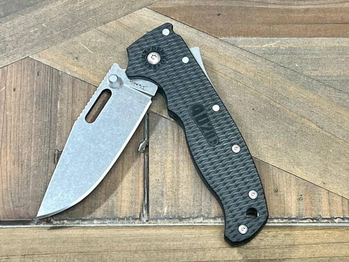 Demko AD 20.5 Shark Lock 205F12 Black Folding Knife AUS-10A Clip Point - NORTH RIVER OUTDOORS